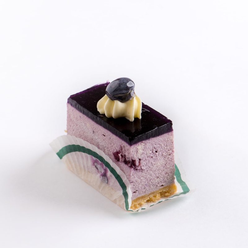 Cheesecake Slice – Blueberry, from the Small Pastries range at Corica Pastries, Northbridge